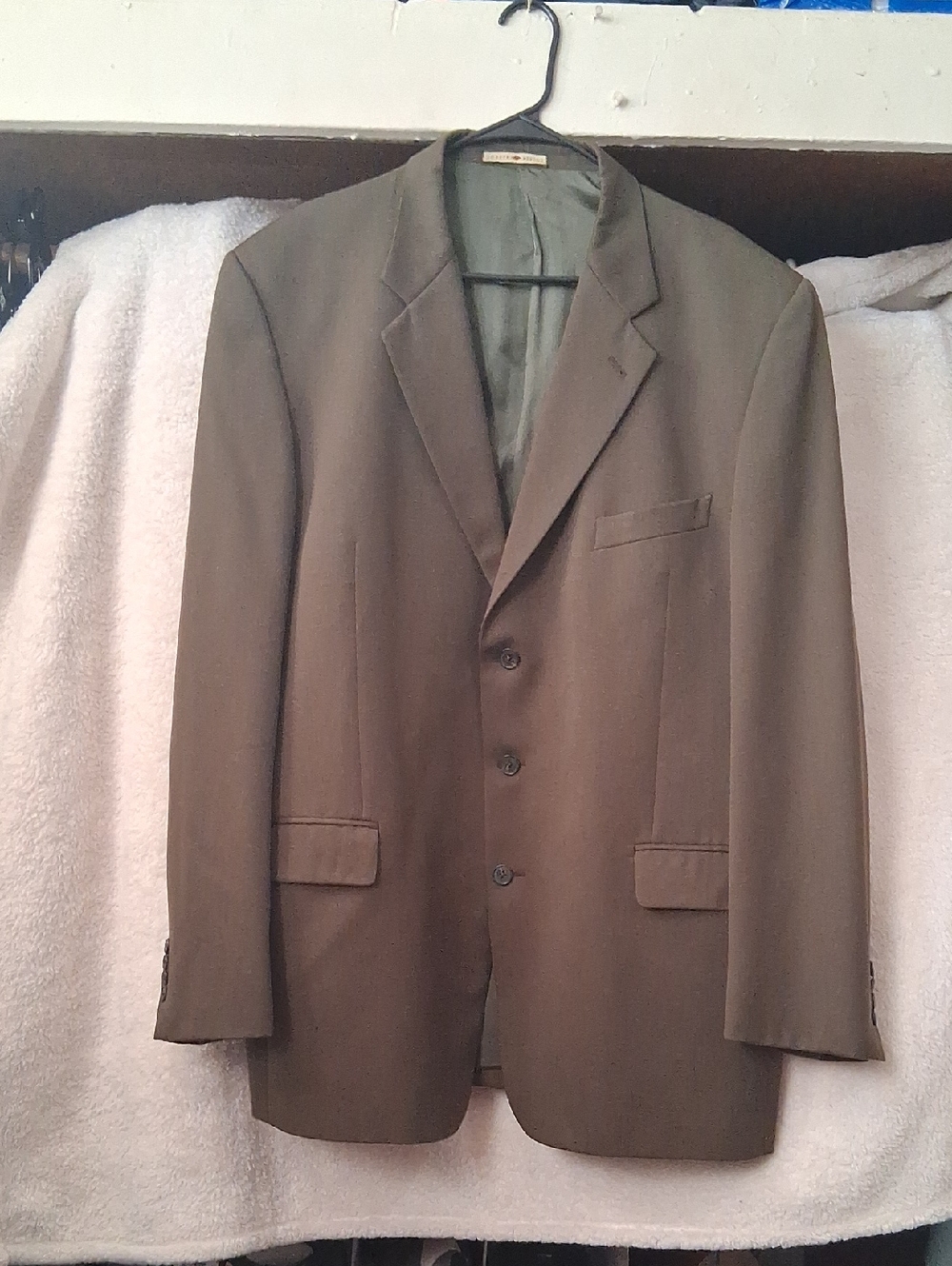 Joseph Abboud Olive Brown Men's Three-Button Suit Jacket
